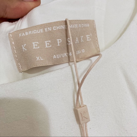 Keepsake the Label White Uptown Midi Dress Porcelain Size XL/US 10 NWT - Picture 9 of 14